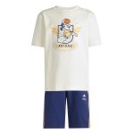 adidas Jogginganzug Disney Micky Maus (Baumwolle) beige/dunkelblau Kinder