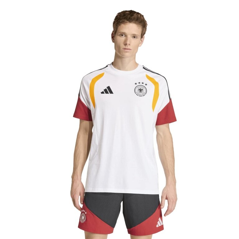 adidas Freizeit-Tshirt Deutschland 26 Tiro Sweat Tee (Baumwolle) weiss Herren