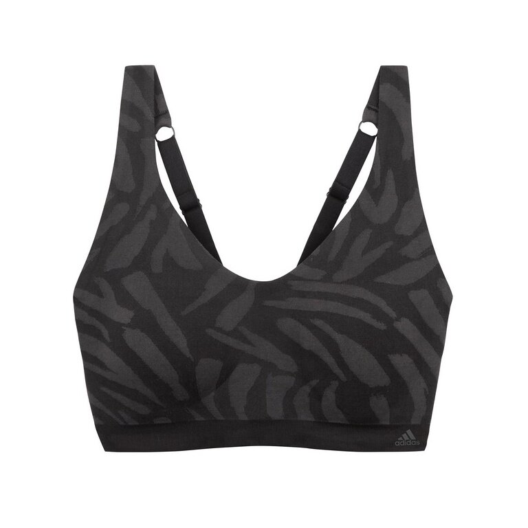 adidas Funktionsunterwäsche Sport-Bra Bralette (4-Wege-Stretch) schwarz/grau Damen