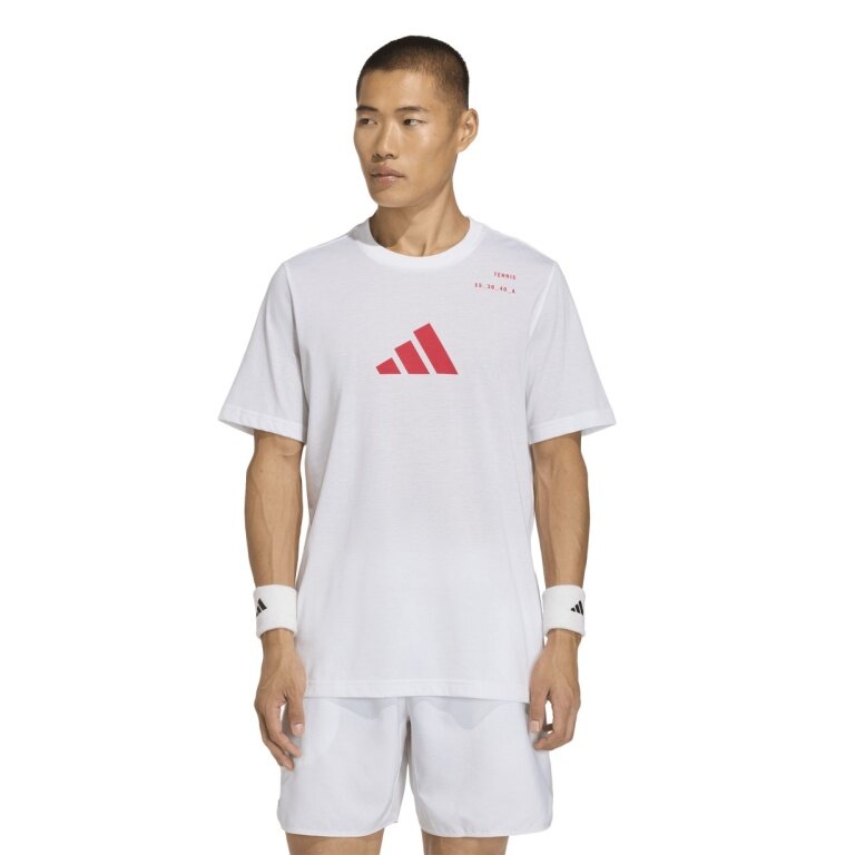 adidas Tennis Tshirt Category Graphic (Baumwollmix) weiss Herren