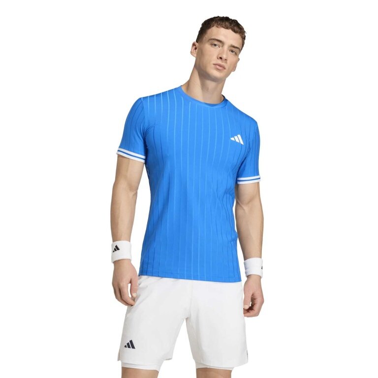 adidas Tennis Tshirt Climacool Freelift Pro (schmal, optimale Bewegungsfreiheit) blau Herren
