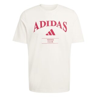 adidas Tennis Tshirt Heritage Graphic (Retro-Look) weiss/rot Herren