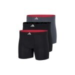 adidas Unterwäsche Boxershorts Boxer Brief Active Mictro Tech grau/schwarz Herren - 3 Stück