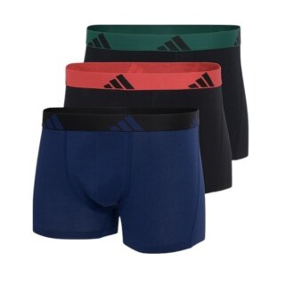 adidas Unterwäsche Boxershorts Trunk Active Flex Cotton schwarz/dunkelblau Herren - 3 Stück