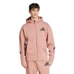 adidas Kapuzenpullover Z.N.E. Zip-Hoodie (Baumwolle/Polyester) rosa/hellorange Herren