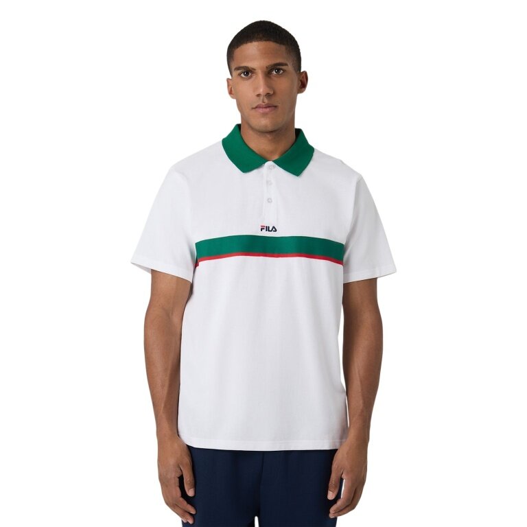 Fila Freizeit-Polo Sagano Pique (100% Baumwolle) weiss Herren