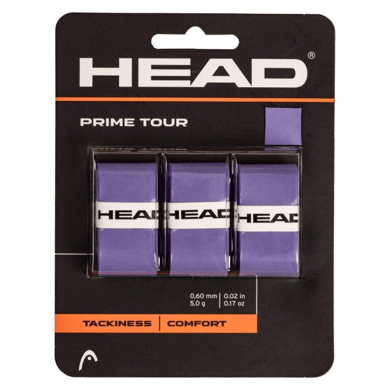 Head Overgrip Prime Tour 0.6 mm (Komfort, Griffigkeit) violett 3er