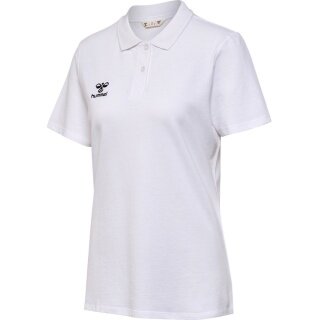 hummel Sport/Freizeit-Polo hmlGO 2.0 (Bio-Baumwolle) Kurzarm weiss Damen