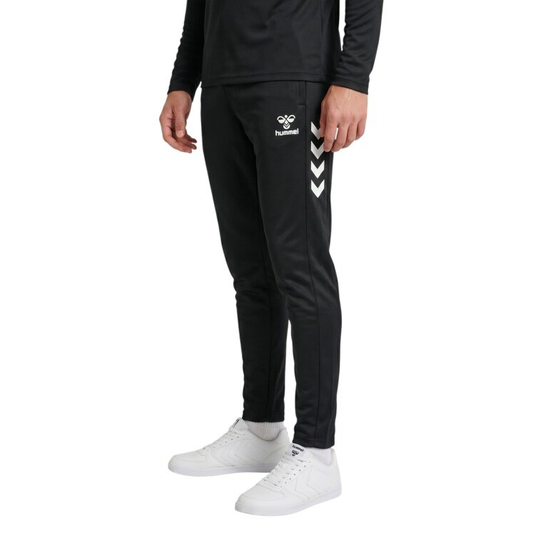 hummel Freizeithose hmlCORE 2.0 Sweat Pants (Baumwollmix) lang schwarz/weiss Herren