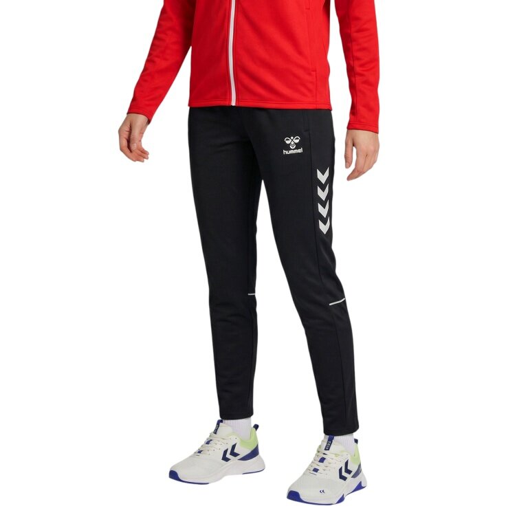 hummel Freizeithose hmlCORE 2.0 Woven Pants (elastischer Bund) lang schwarz/weiss Damen