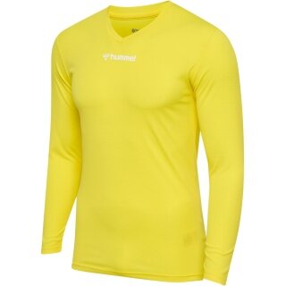 hummel Funktionsunterwäsche Langarmshirt hmlBL Essential Tee gelb Herren