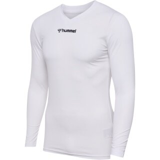 hummel Funktionsunterwäsche Langarmshirt hmlBL Essential Tee weiss Herren