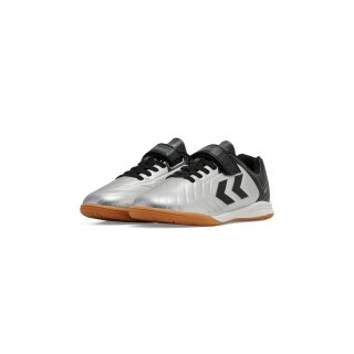 hummel Hallen-Indoorschuhe Top Star I.C. VC 2.0 (Klettverschluss) silver/schwarz Kinder
