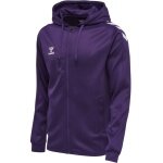 hummel Sport-Kapuzenjacke hmlCORE XK Poly Zip Hood Sweat (Polyester-Sweatstoff) mit Kapuze violett/weiss Herren