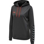 hummel Sport-Kapuzenpullover hmlAUTHENTIC Poly Hoodie (gestrickter Polyester) mit Kapuze asphaltgrau Damen