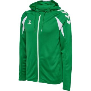 hummel Kapuzenpullover hmlCORE 2.0 Full-Zip Hoodie (100% rec. Polyester) grün/weiss Herren