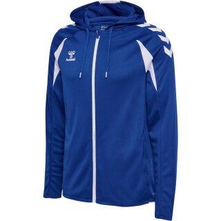 hummel Kapuzenpullover hmlCORE 2.0 Full-Zip Hoodie (100% rec. Polyester) blau/weiss Herren