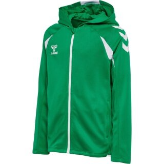 hummel Kapuzenpullover hmlCORE 2.0 Full-Zip Hoodie (100% rec. Polyester) grün/weiss Kinder