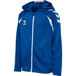 hummel Kapuzenpullover hmlCORE 2.0 Full-Zip Hoodie (100% rec. Polyester) blau/weiss Kinder