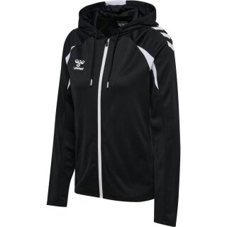 hummel Kapuzenpullover hmlCORE 2.0 Full-Zip Hoodie (100% rec. Polyester) schwarz/weiss Damen