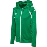 hummel Kapuzenpullover hmlCORE 2.0 Full-Zip Hoodie (100% rec. Polyester) grün/weiss Damen