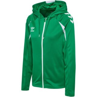 hummel Kapuzenpullover hmlCORE 2.0 Full-Zip Hoodie (100% rec. Polyester) grün/weiss Damen