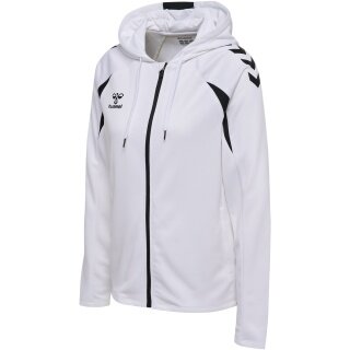 hummel Kapuzenpullover hmlCORE 2.0 Full-Zip Hoodie (100% rec. Polyester) weiss/schwarz Damen