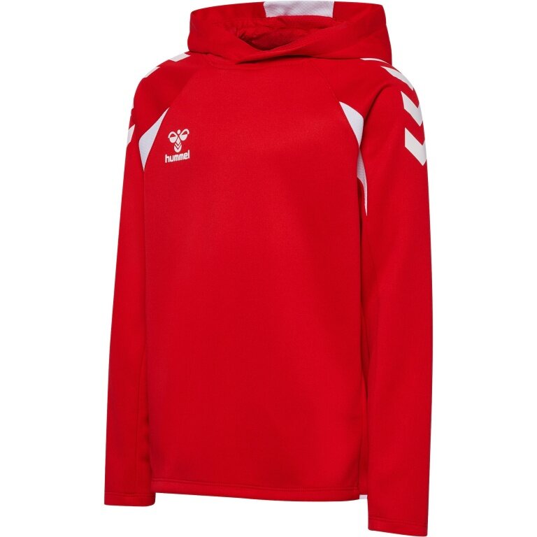 hummel Kapuzenpullover hmlCORE 2.0 Hoodie (100% rec. Polyester) rot/weiss Kinder