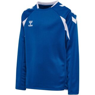 hummel Pullover hmlCORE 2.0 Crew Neck (100% rec. Polyester) blau/weiss Kinder