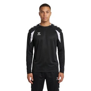 hummel Pullover hmlCORE 2.0 Crew Neck (100% rec. Polyester) schwarz/weiss Herren