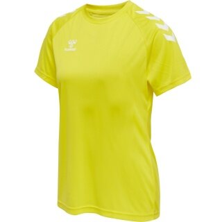 hummel Sport-Shirt hmlCORE XK Core Poly (Interlock-Stoff) Kurzarm gelb Damen