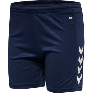 hummel Sporthose hmlCORE XK Poly Shorts (robuster Doppelstrick, ohne Seitentaschen) kurz marineblau Damen