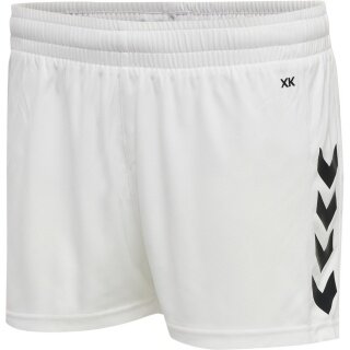 hummel Sporthose hmlCORE XK Poly Shorts (robuster Doppelstrick, ohne Seitentaschen) kurz weiss Damen