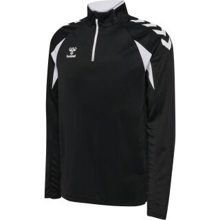 hummel Sport-Langarmshirt hmlCORE 2.0 Half Zip (optimale Bewegungsfreiheit) schwarz/weiss Herren