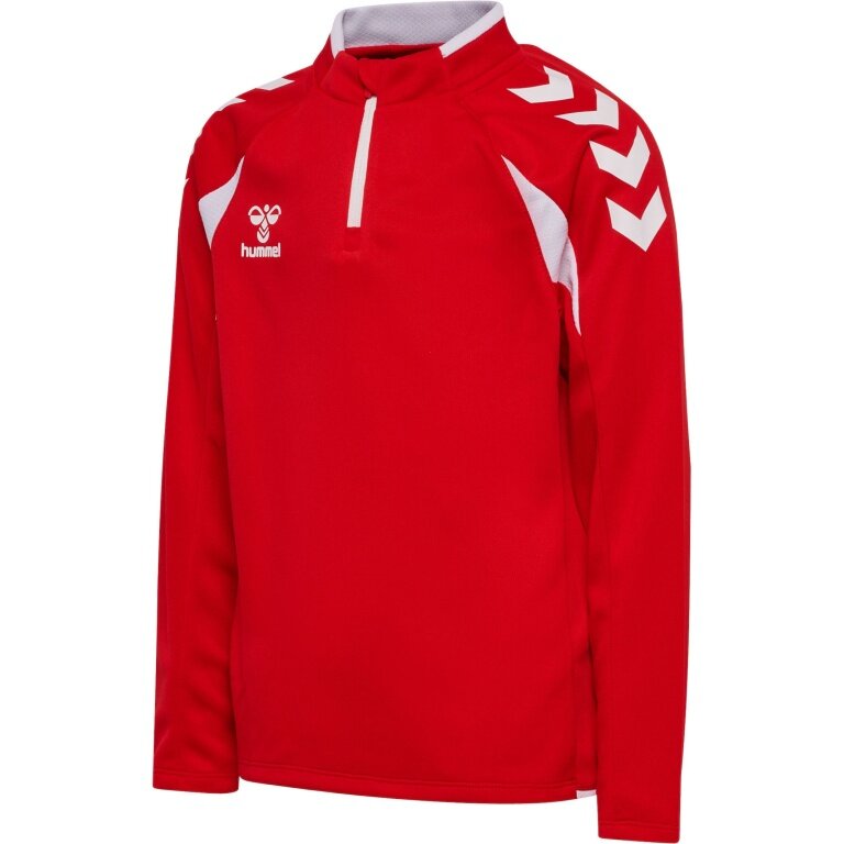 hummel Sport-Langarmshirt hmlCORE 2.0 Half Zip (optimale Bewegungsfreiheit) rot/weiss Jungen