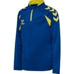 hummel Sport-Langarmshirt hmlCORE 2.0 Half Zip (optimale Bewegungsfreiheit) blau/gelb Jungen