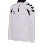 hummel Sport-Langarmshirt hmlCORE 2.0 Half Zip (optimale Bewegungsfreiheit) weiss/schwarz Jungen