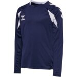 hummel Sport-Langarmshirt hmlCORE 2.0 Jersey (angenehmes Tragegefühl) marineblau/weiss Jungen