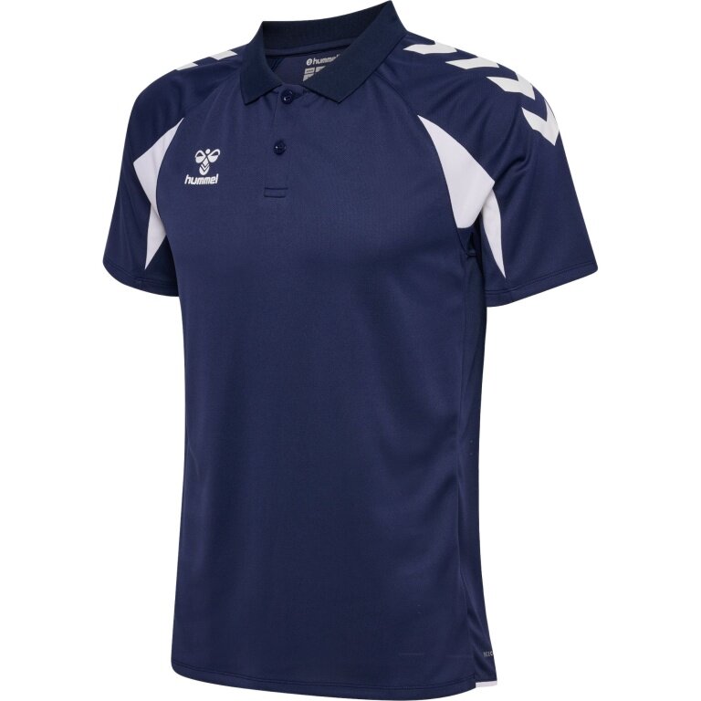 hummel Sport-Polo hmlCORE 2.0 (100% rec. Polyester) marineblau/weiss Herren