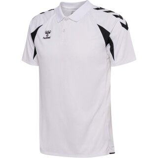 hummel Sport-Polo hmlCORE 2.0 (100% rec. Polyester) weiss/schwarz Herren