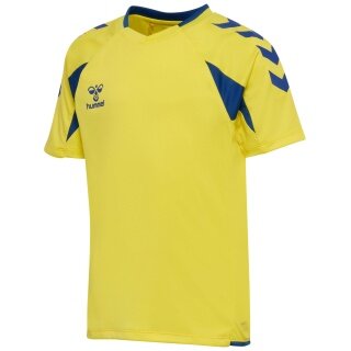 hummel Sport-Shirt hmlCORE 2.0 (rec. Polyester, optimale Bewegungsfreiheit) kurzarm gelb/blau Jungen