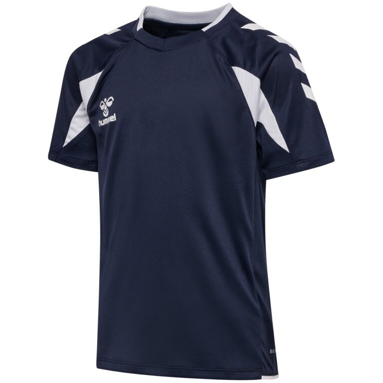 hummel Sport-Shirt hmlCORE 2.0 (rec. Polyester, optimale Bewegungsfreiheit) kurzarm marineblau/weiss Jungen