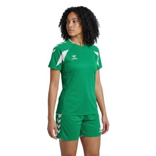 hummel Sport-Shirt hmlCORE 2.0 (rec. Polyester, optimale Bewegungsfreiheit) kurzarm grün/weiss Damen