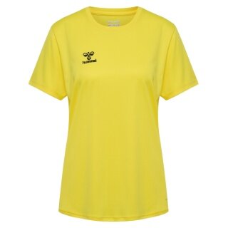 hummel Sport-Shirt hmlESSENTIAL (100% rec. Polyester) Kurzarm gelb Damen