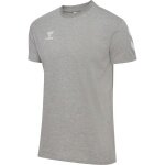 hummel Sport-Tshirt hmlGO 2.0 Chevron (Baumwolle) grau Herren
