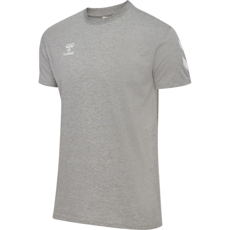 hummel Sport-Tshirt hmlGO 2.0 Chevron (Baumwolle) grau Herren