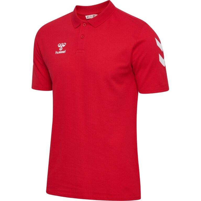 hummel Sport/Freizeit-Polo hmlGO Chevron (100% Baumwolle) rot Herren