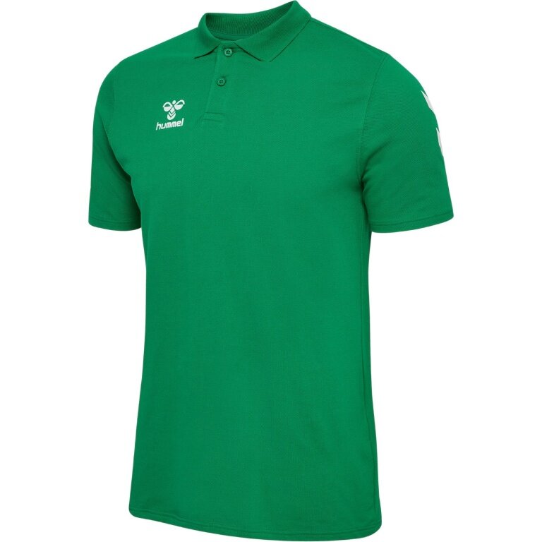 hummel Sport/Freizeit-Polo hmlGO Chevron (100% Baumwolle) grün Herren
