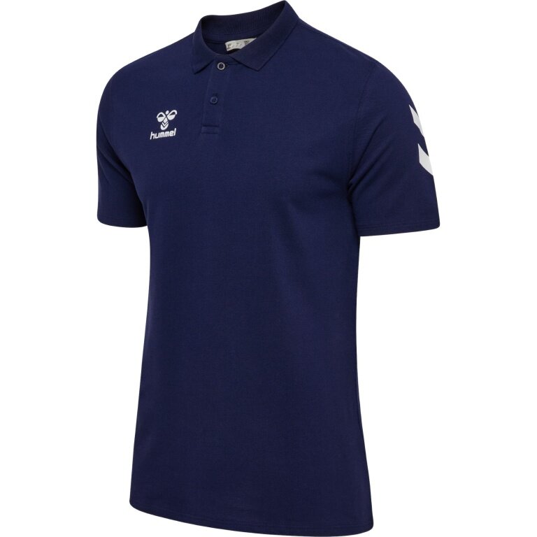 hummel Sport/Freizeit-Polo hmlGO Chevron (100% Baumwolle) marineblau Herren