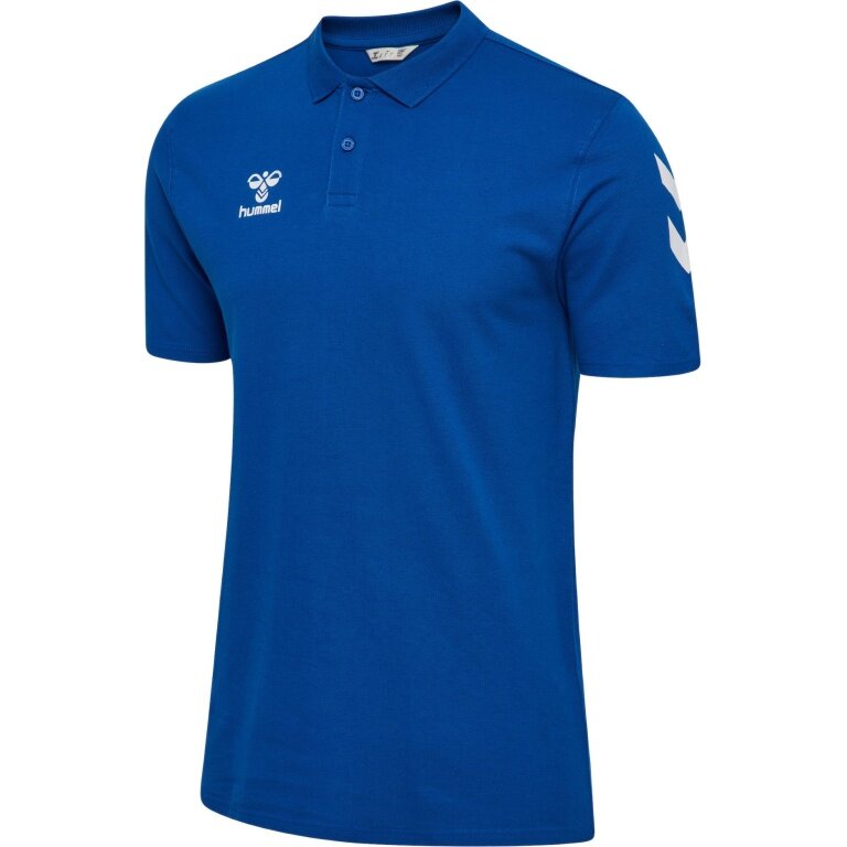 hummel Sport/Freizeit-Polo hmlGO Chevron (100% Baumwolle) blau Herren